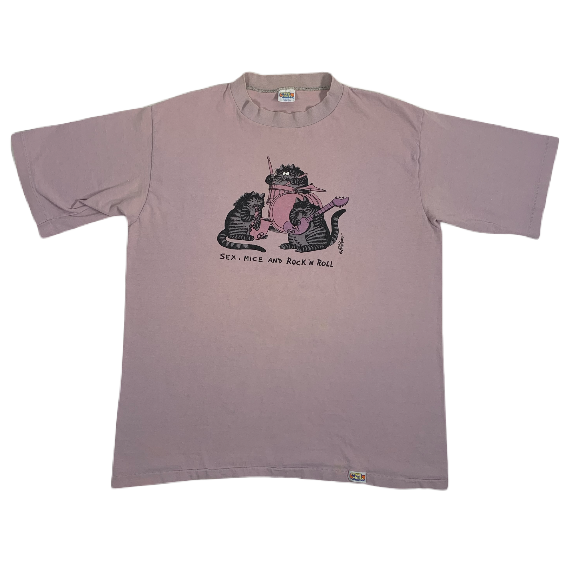 Vintage B. Kliban "Sex, Mice, And Rock N Roll" Crazy Shirts T-Shirt - jointcustodydc