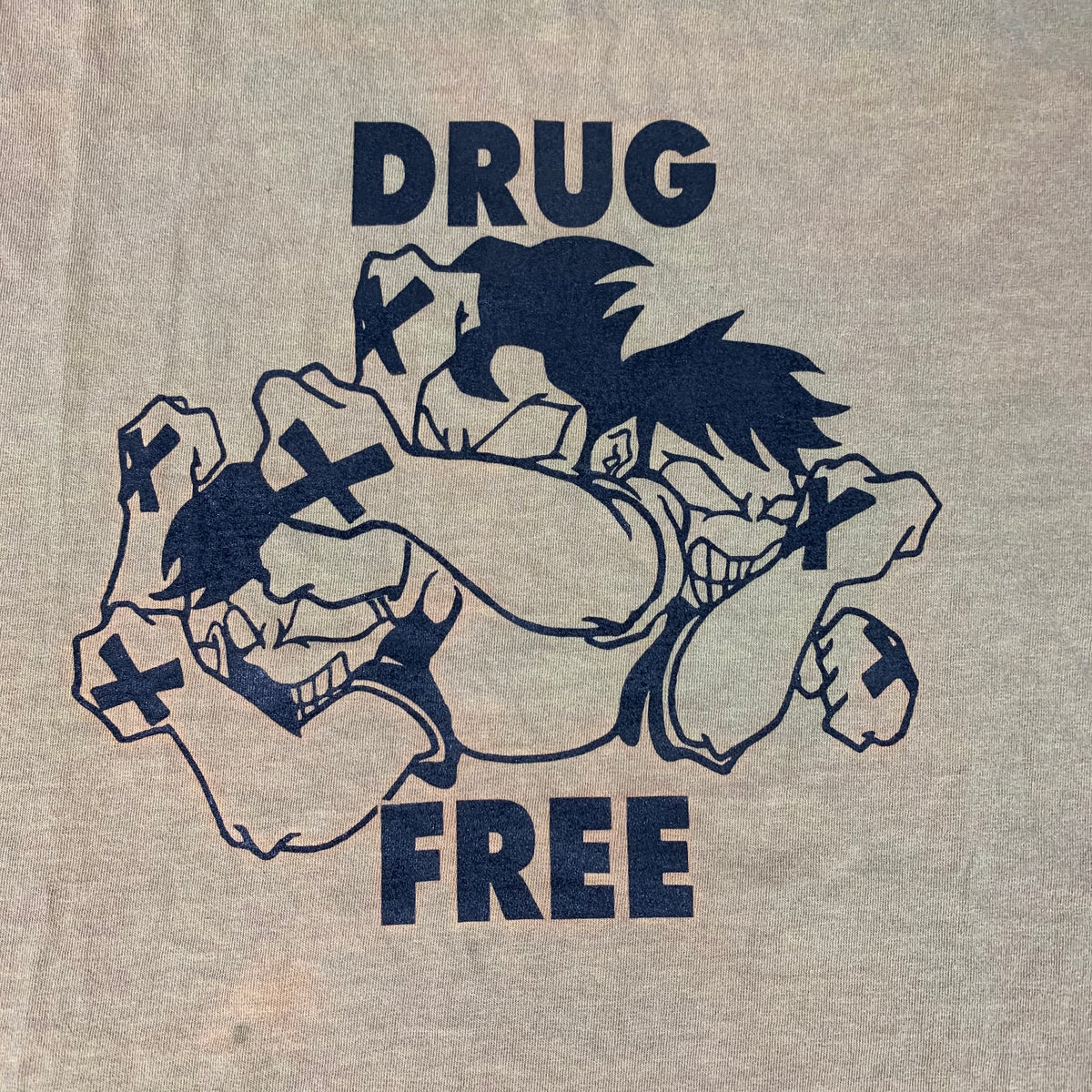 Vintage Drug Free &quot;X&#39;d Up&quot; T-Shirt