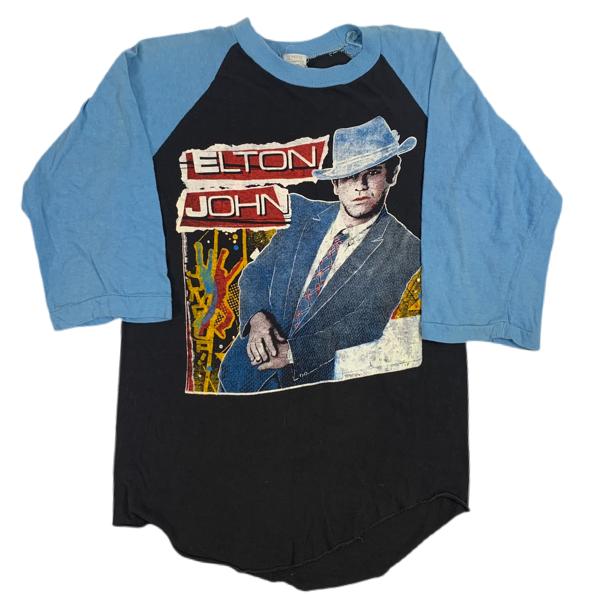 Vintage Elton John &quot;Jump Up&quot; Raglan Shirt