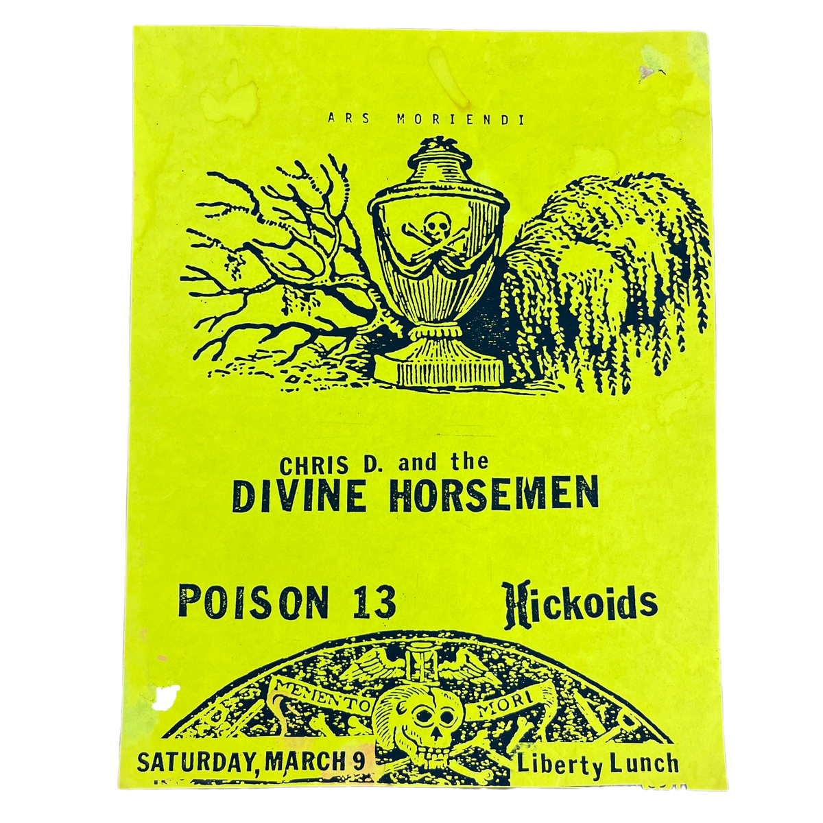 Poison 13 Script Vintage Chris D. And The Divine Horsemen Poison 13