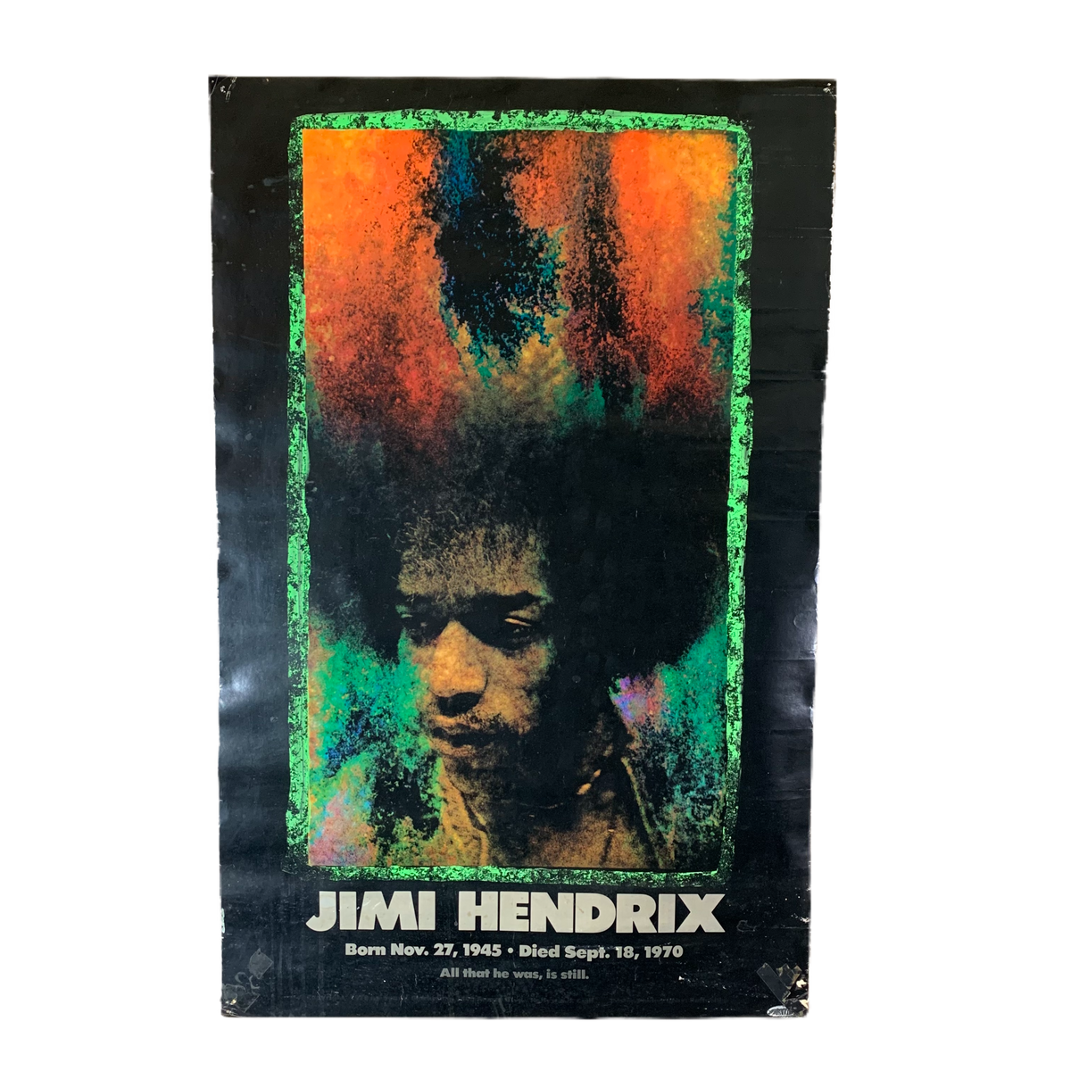 Vintage Jimi Hendrix &quot;All That He Was, Is Still&quot; Poster