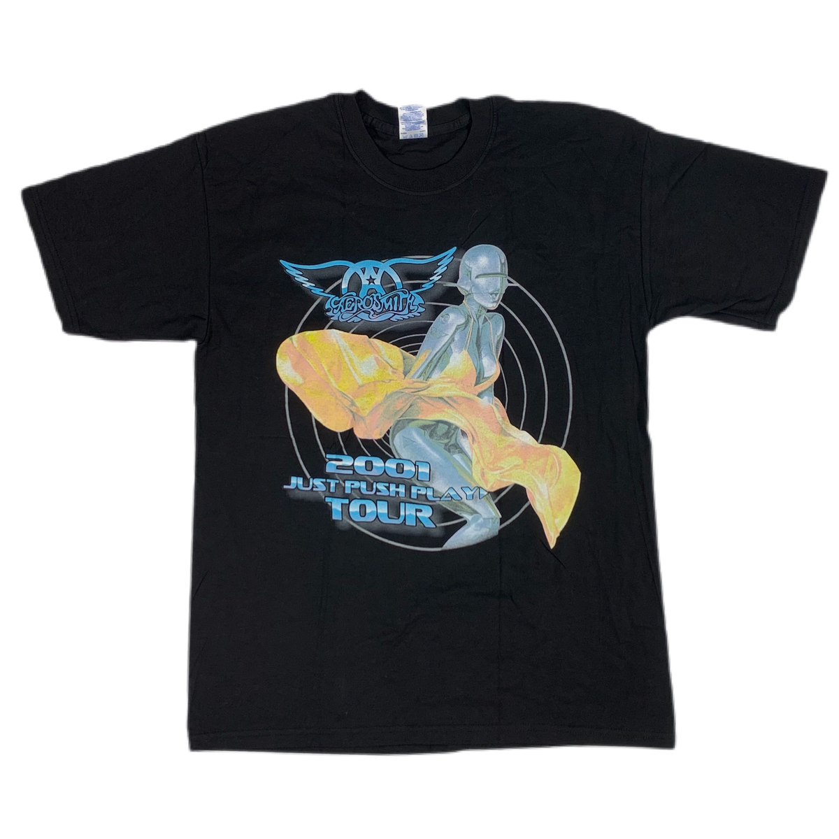 Vintage Aerosmith &quot;Just Push Play&quot; Sorayama T-Shirt