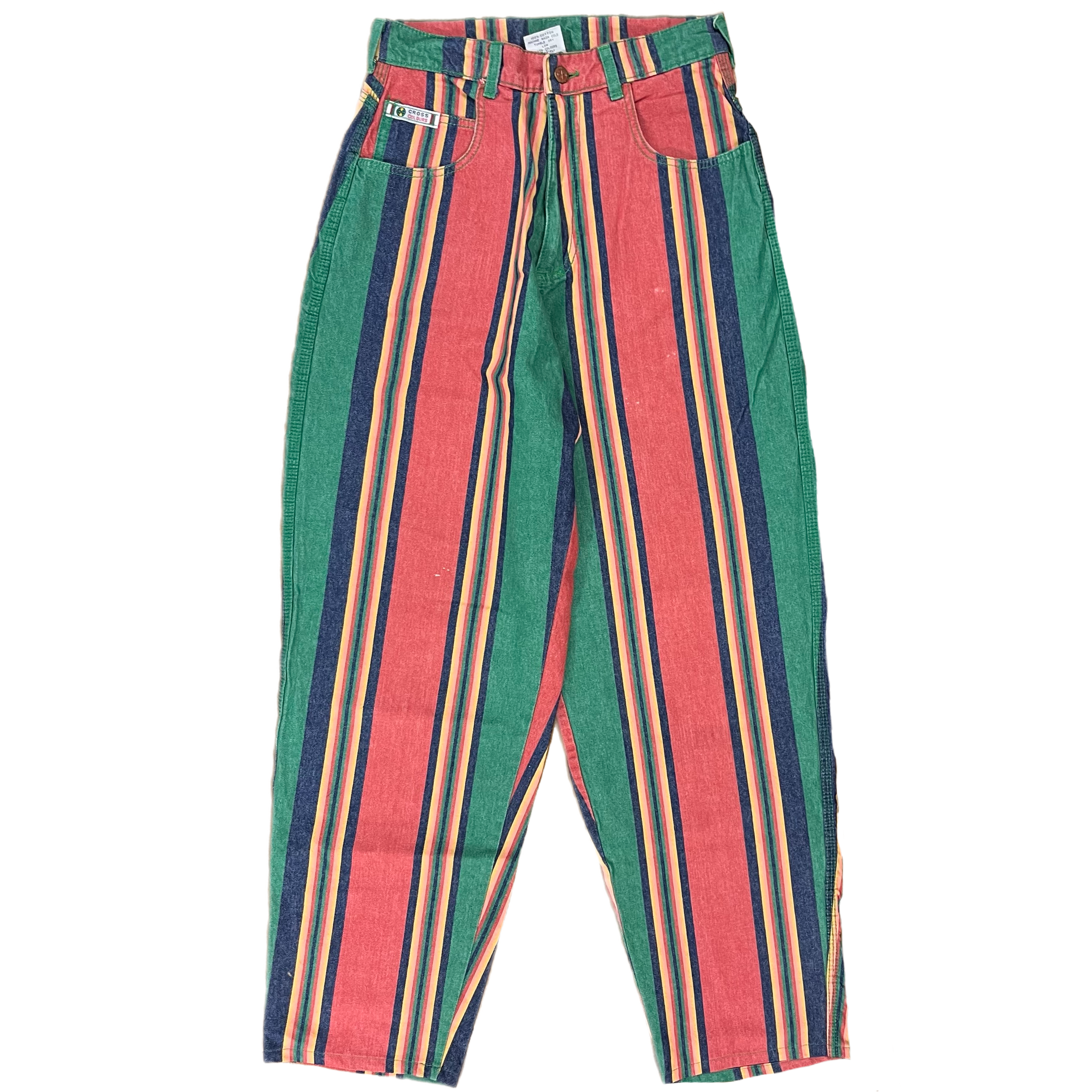 パンツ 90s archive GLENOVER stripe Slacks pants 90s Vintage LA Classe High Waist Glen Plaid Trouser Pant
