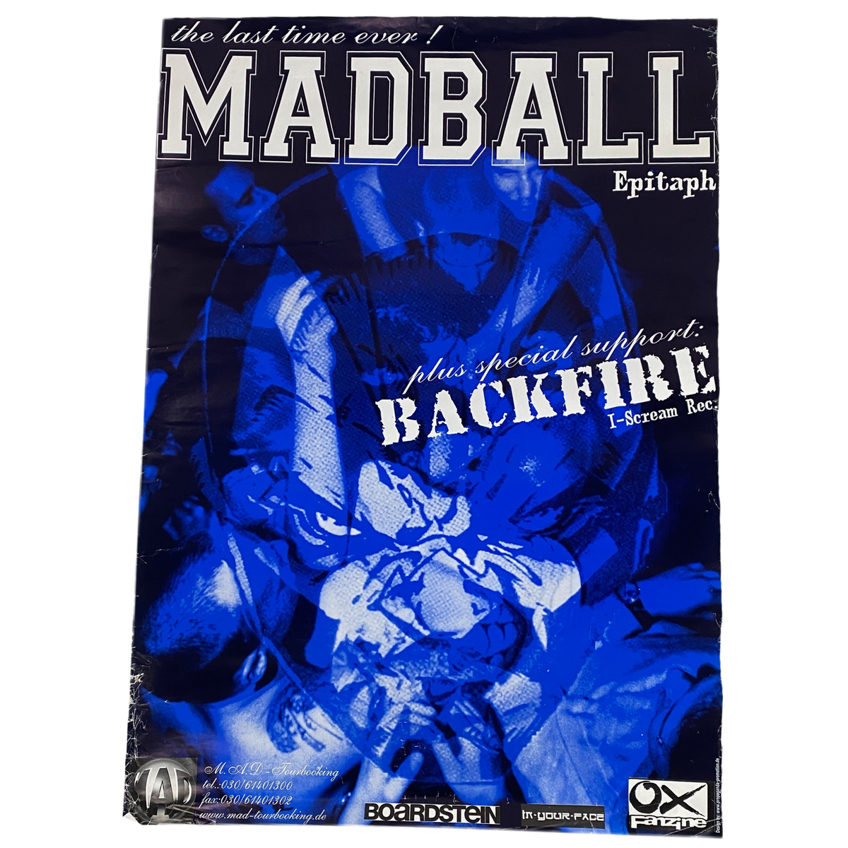 Vintage Madball &quot;The Last Time Ever!&quot; European Tour Poster