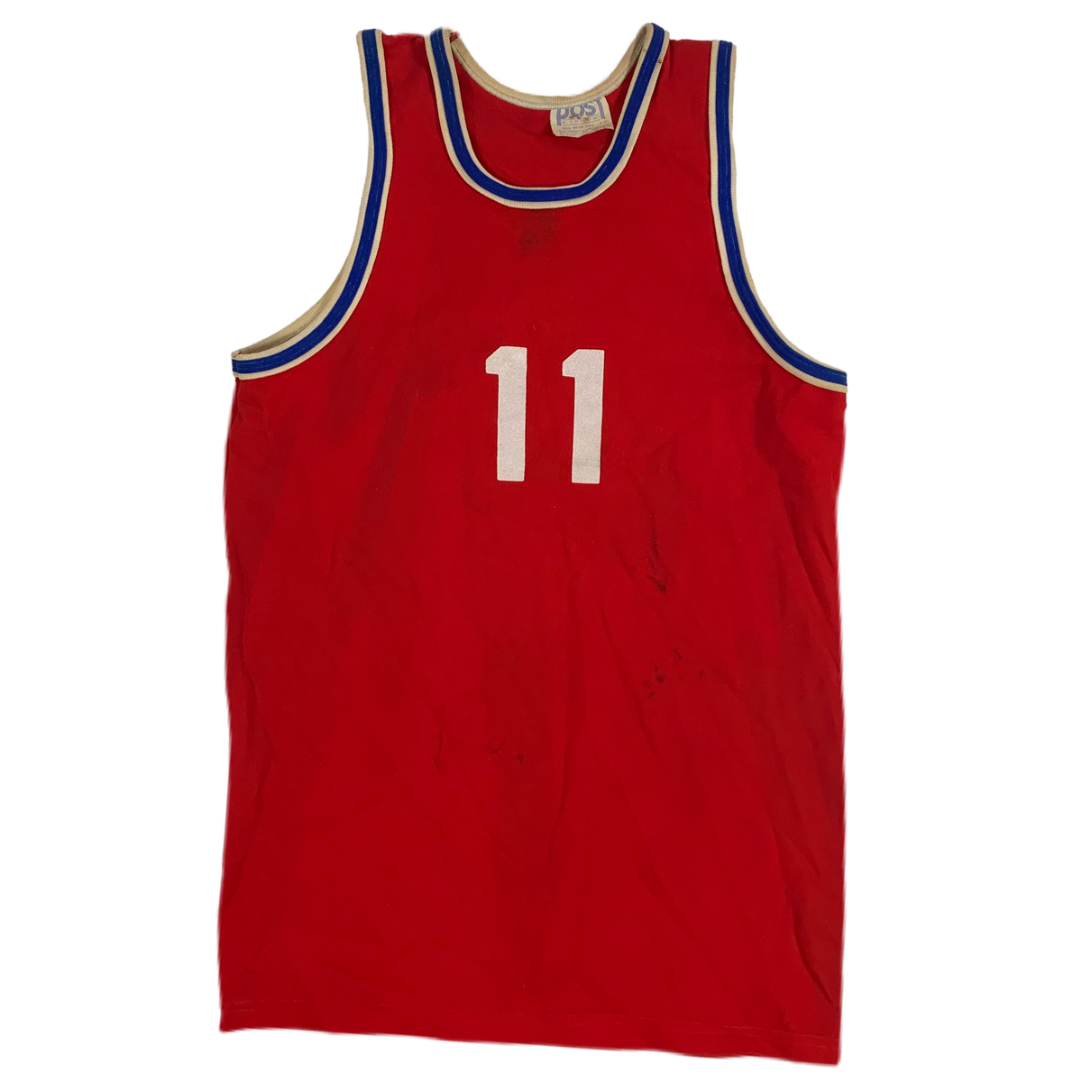 Vintage POST MFG CO. N.Y. &quot;Nylon&quot; #11 Basketball Jersey