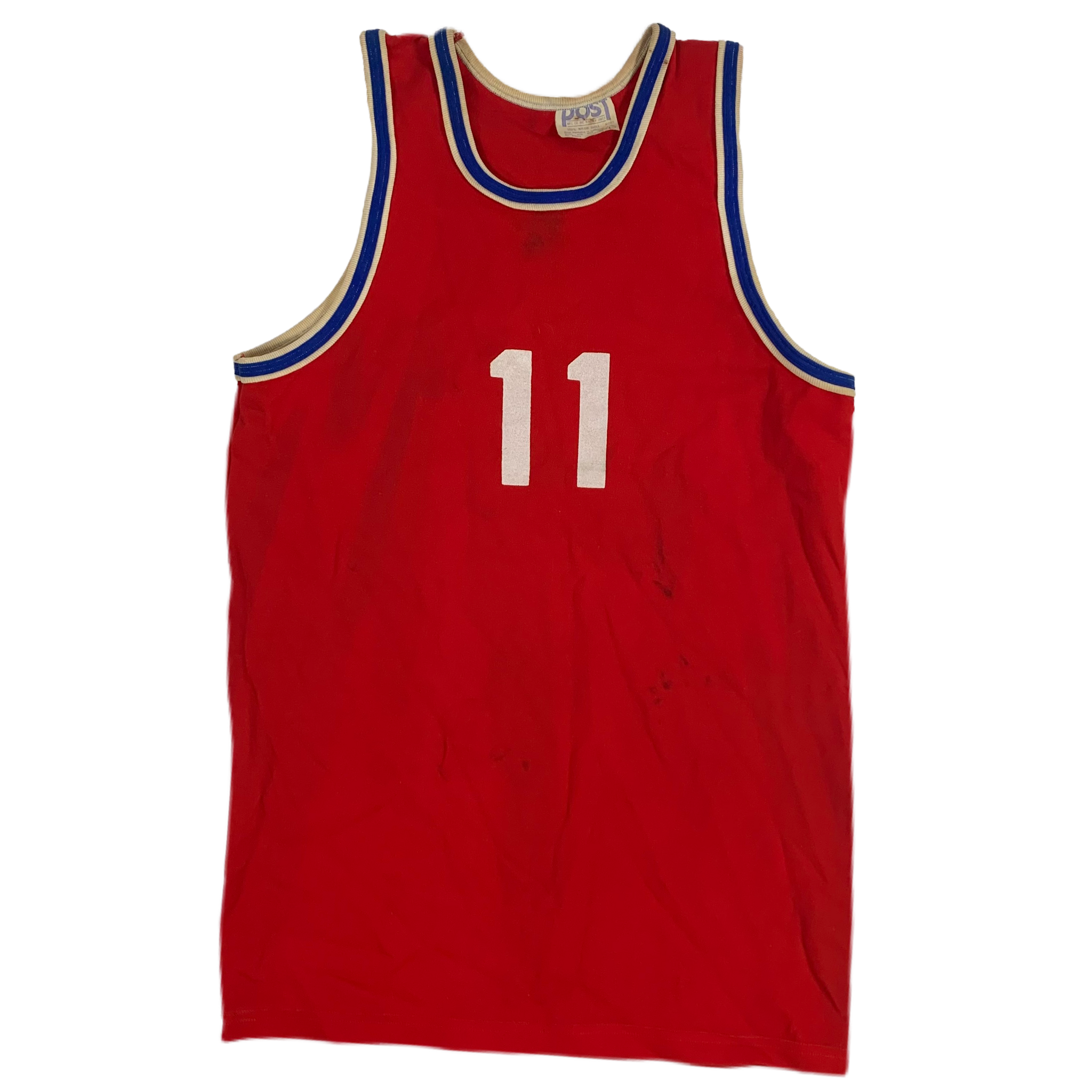 Vintage POST MFG CO. N.Y. Nylon #11 Basketball Jersey