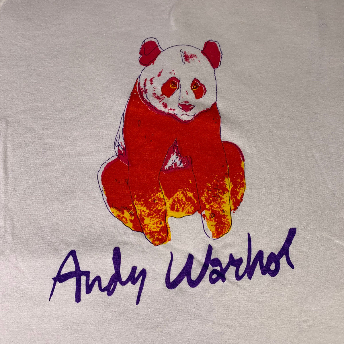 Vintage Andy Warhol &quot;Endangered Species&quot; Giant Panda WWF T-Shirt