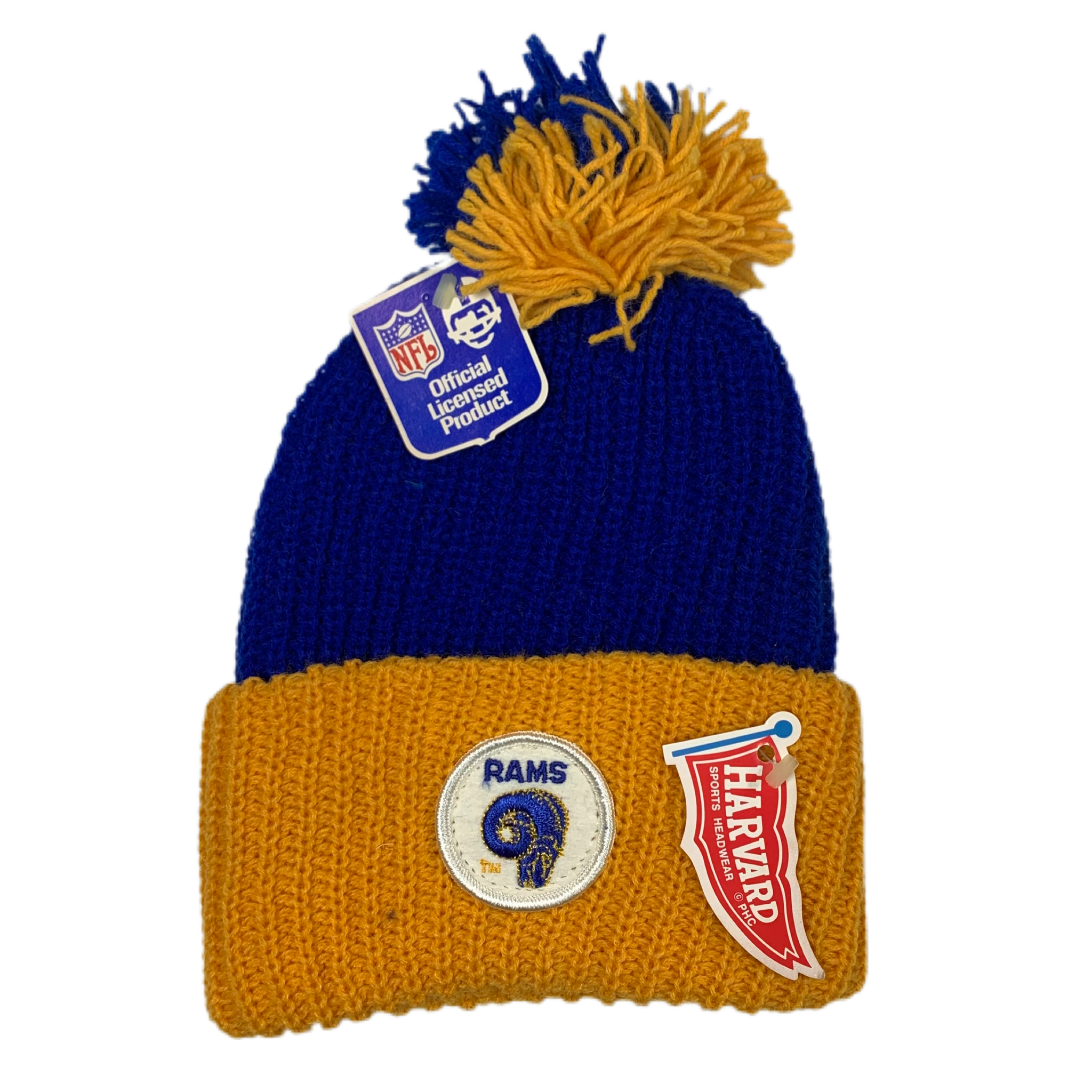 Vintage Los Angeles Rams NFL Pom Knit Beanie jointcustodydc
