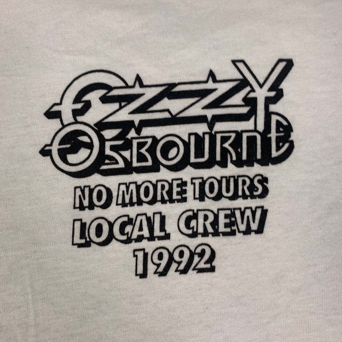 Vintage Ozzy Osbourne &quot;No More Tours&quot; Local Crew T-Shirt
