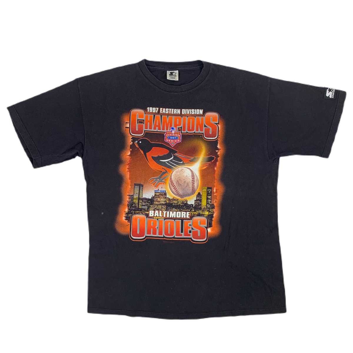 Vintage Baltimore Orioles &quot;1997 Division Champs&quot; Starter T-Shirt