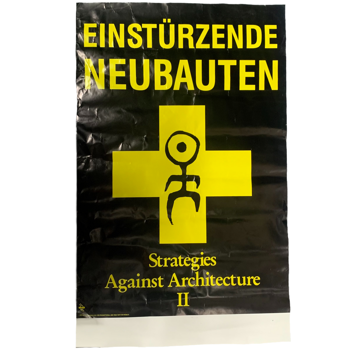 Vintage Einstürzende Neubauten &quot;Strategies Against Architecture II&quot; Mute Records Promotional Poster