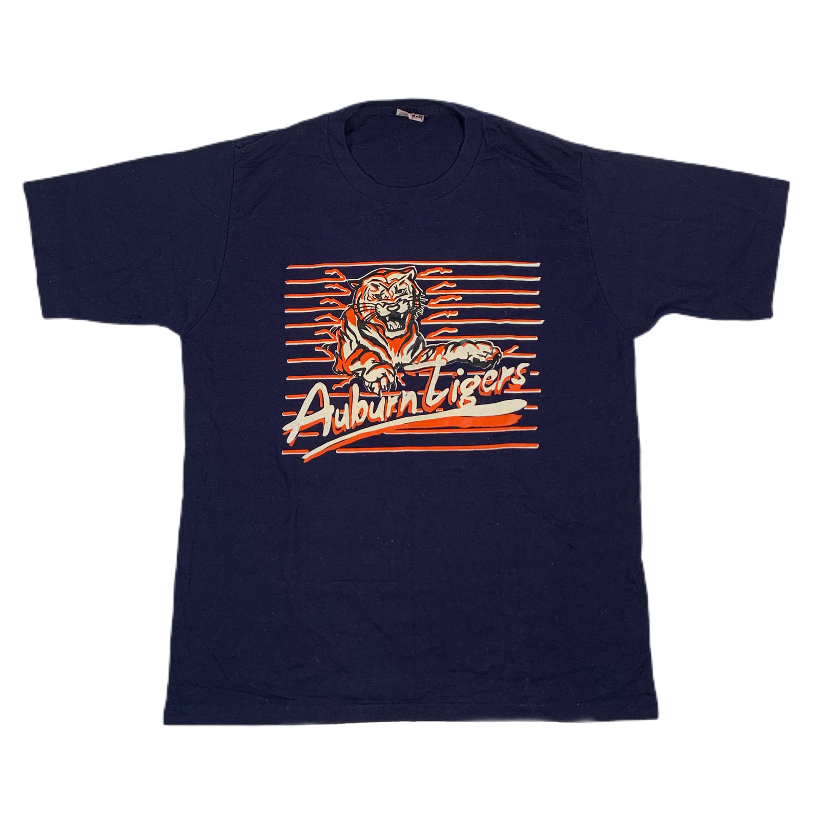 Vintage Auburn Tigers "Lines" Sand-Knit T-Shirt - jointcustodydc