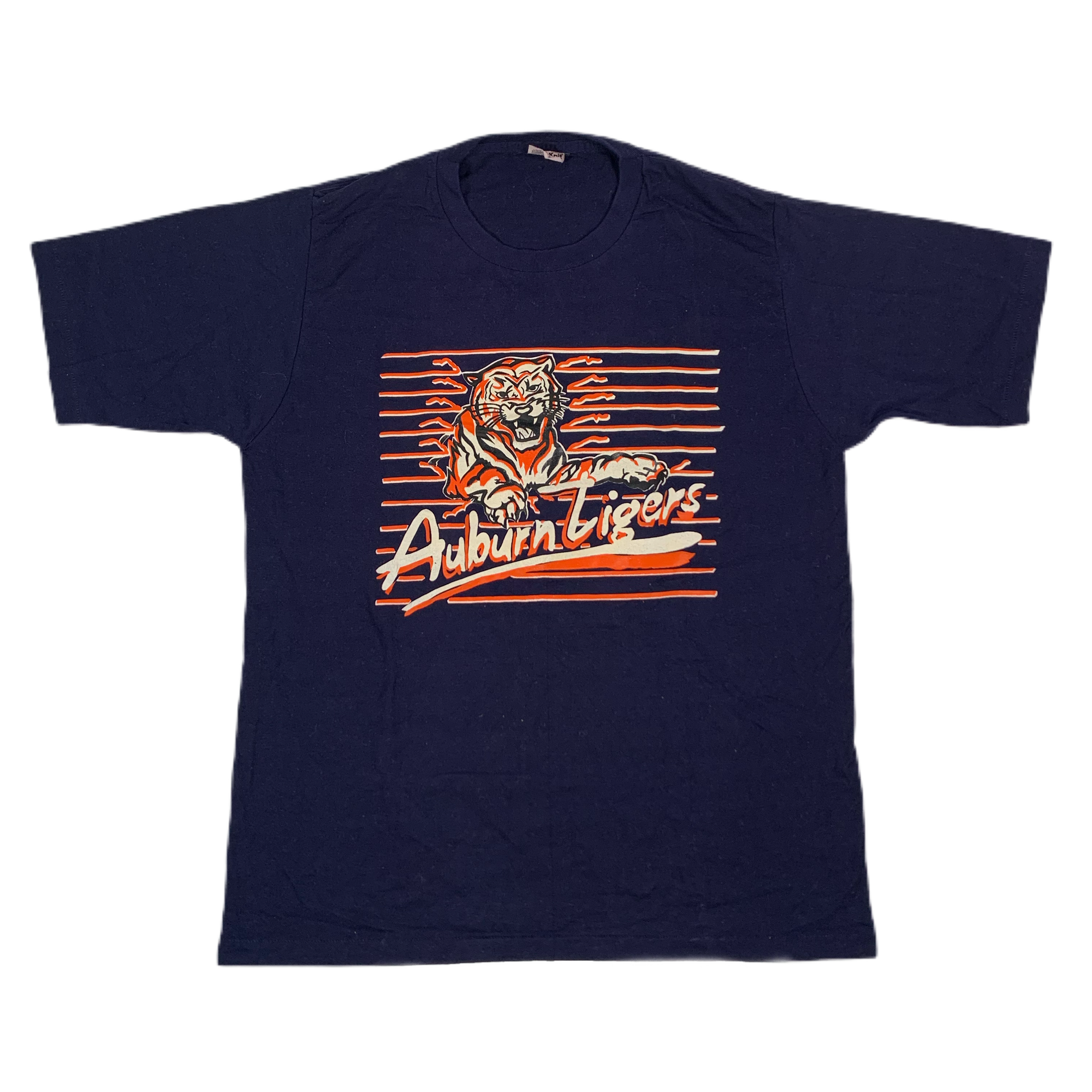 Vintage Auburn Tigers "Lines" Sand-Knit T-Shirt - jointcustodydc
