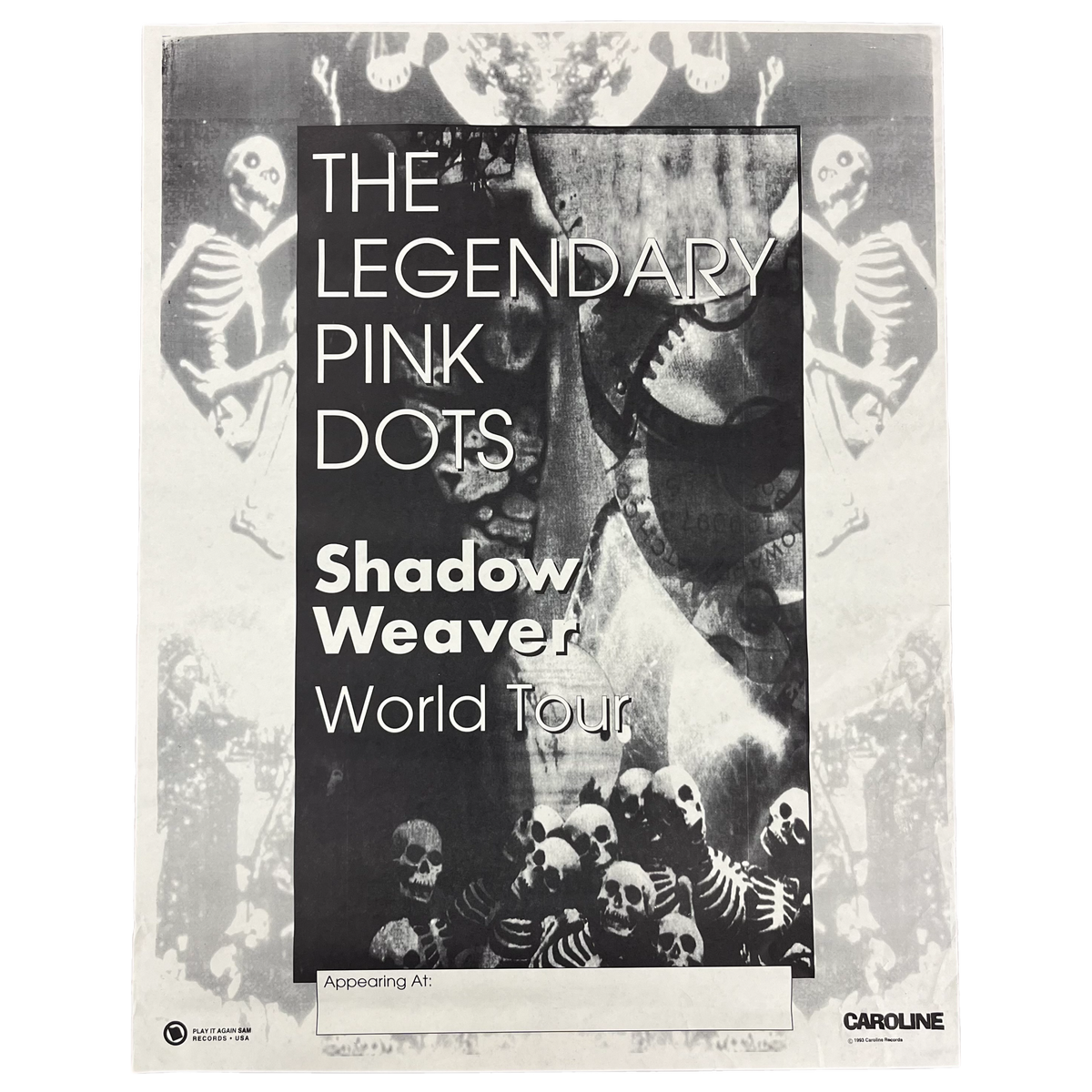 Vintage The Legendary Pink Dots &quot;Shadow Weaver&quot; Play It Again Sam Caroline Records Poster