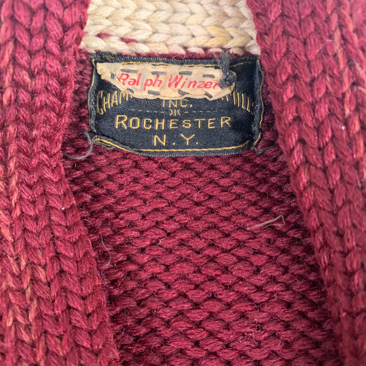 Vintage 1930s Champion &quot;Shawl V Neck&quot; Sweater