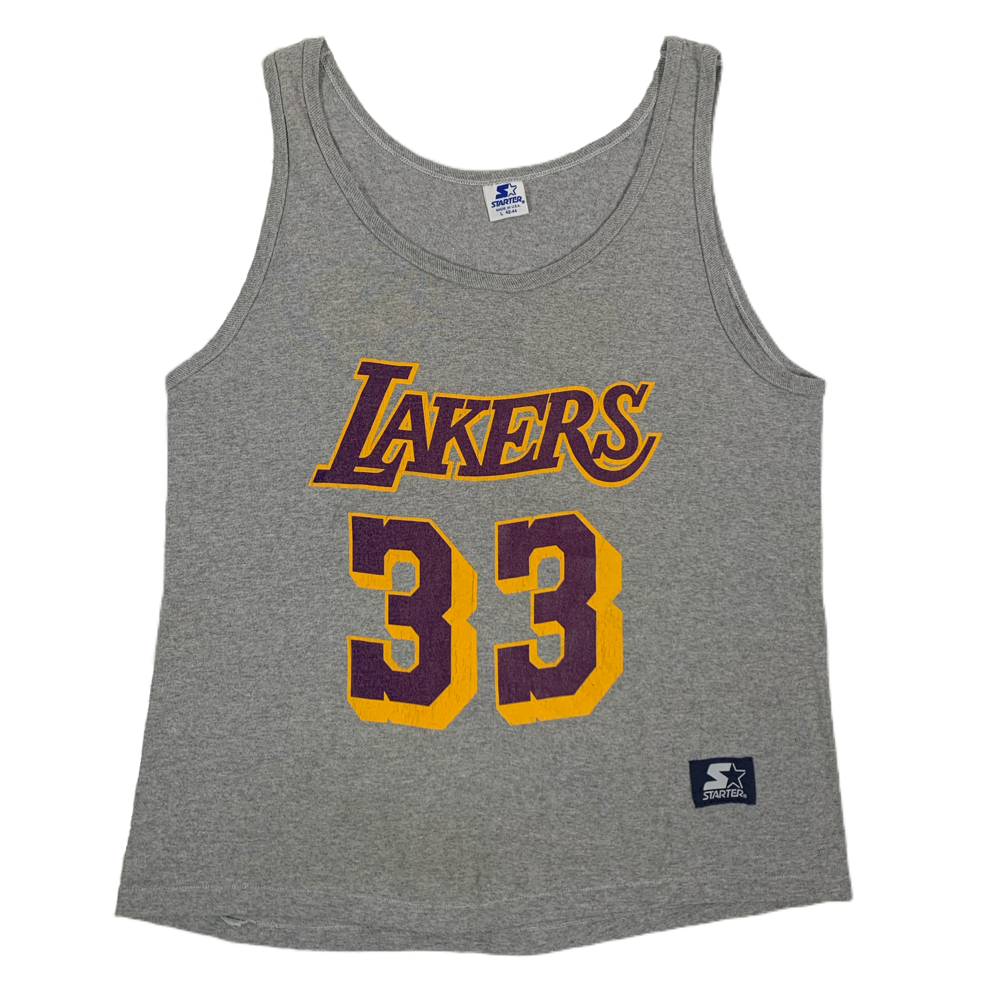 Vintage Los Angeles Lakers Kareem Abdul-Jabbar "Starter" Tank Top - jointcustodydc