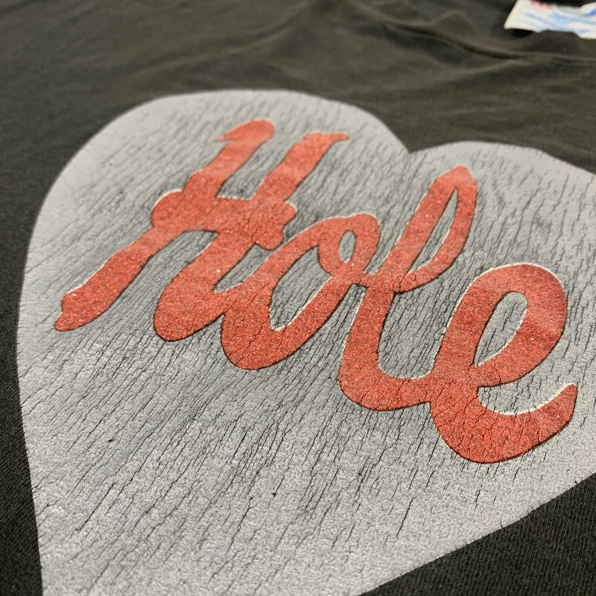 Vintage Hole &quot;Glitter Heart&quot; T-Shirt - jointcustodydc