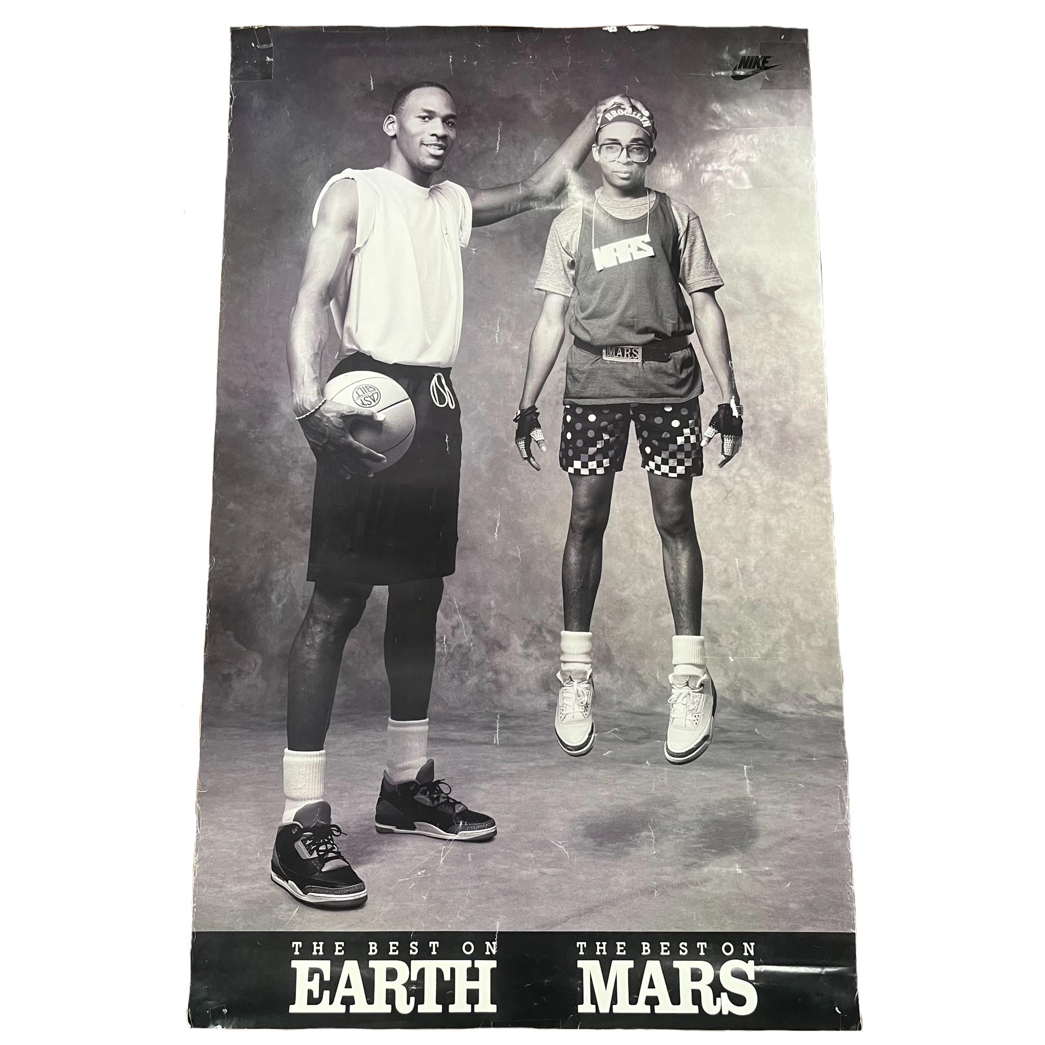 Vintage Nike Michael Jordan Spike Lee Earth Mars Poster