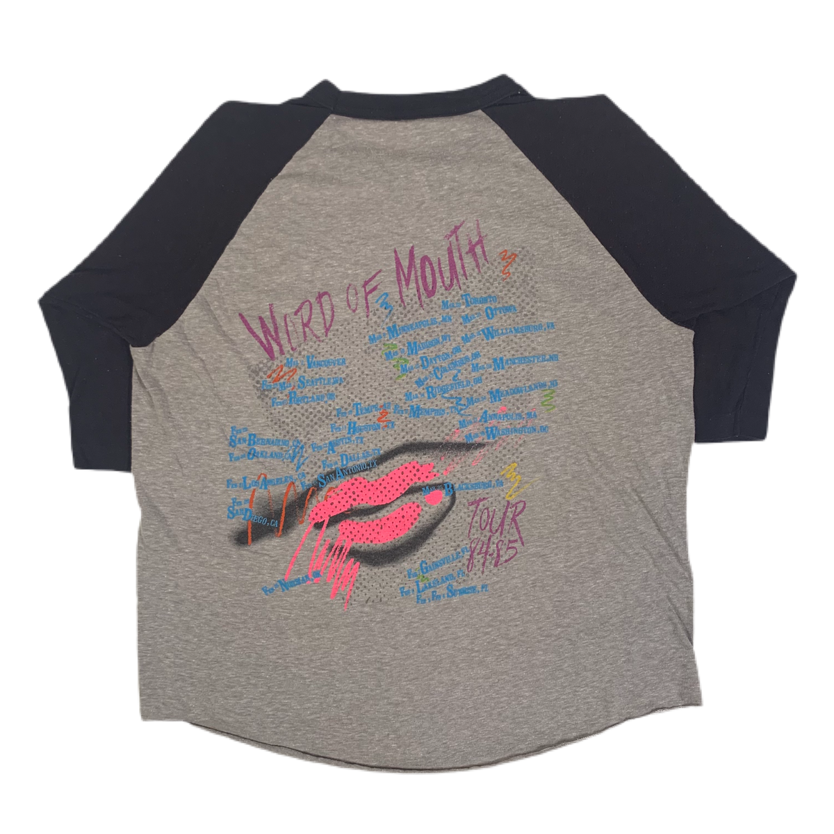 Vintage The Kinks &quot;Word Of Mouth&quot; Raglan Shirt