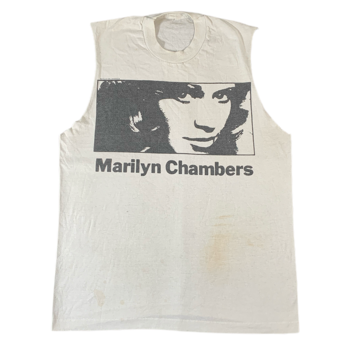 Vintage Marilyn Chambers “Mutilation Graphics” Sleeveless Shirt - jointcustodydc