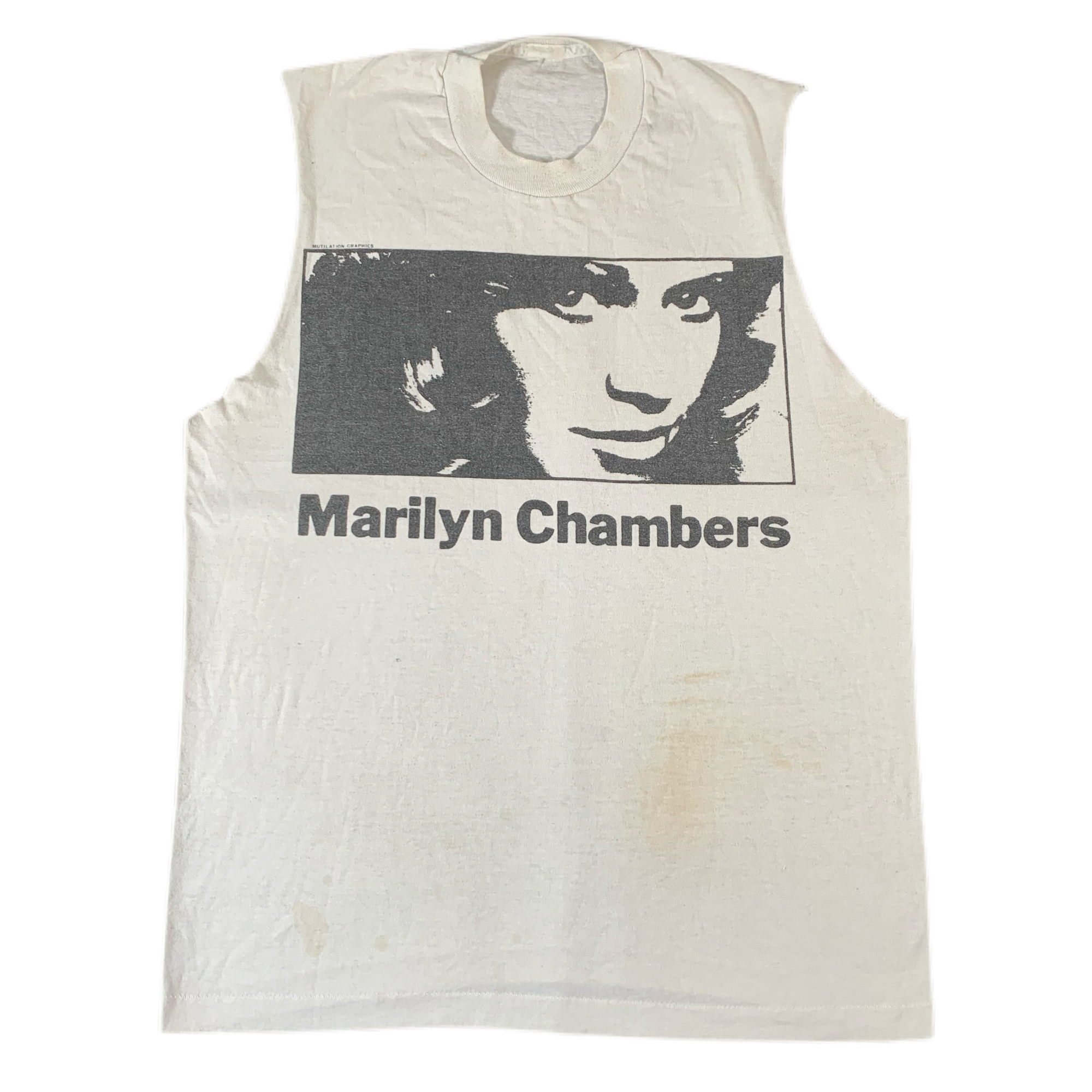 Vintage Marilyn Chambers “Mutilation Graphics” Sleeveless Shirt - jointcustodydc