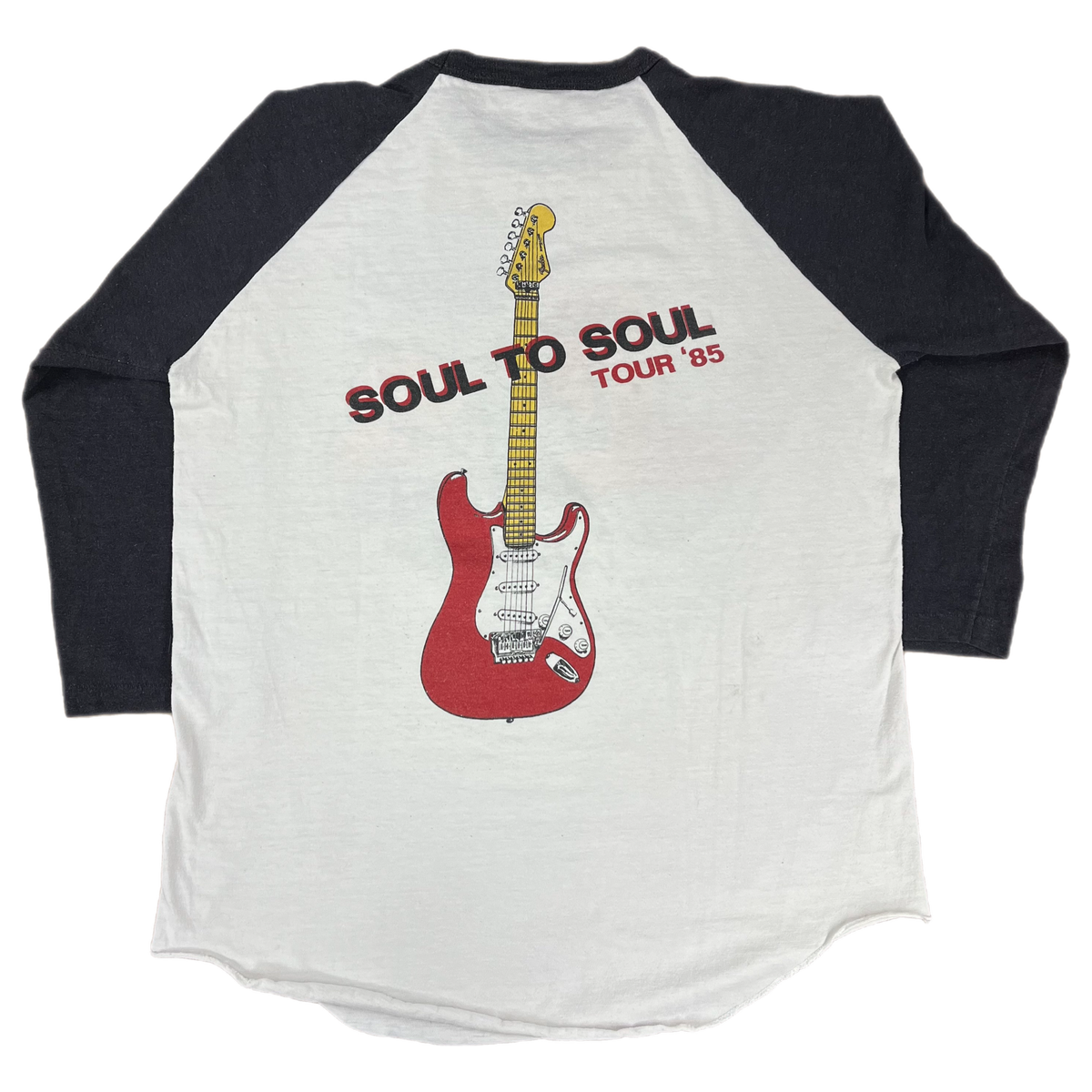 Vintage Stevie Ray Vaughan And Double Trouble &quot;Soul To Soul&quot; 1985 Tour Raglan Shirt