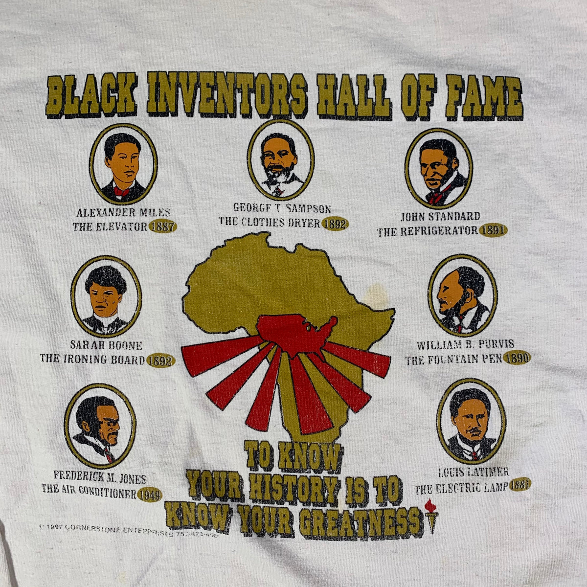 Vintage Black Inventors Hall Of Fame &quot;Know Your Greatness&quot; Long Sleeve Shirt