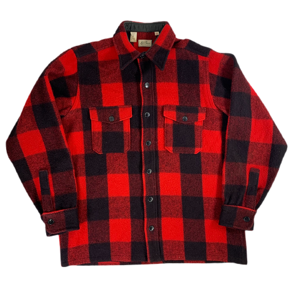 Classic LLBEAN Wool Hunting Jacket with Flannel Plaid Design