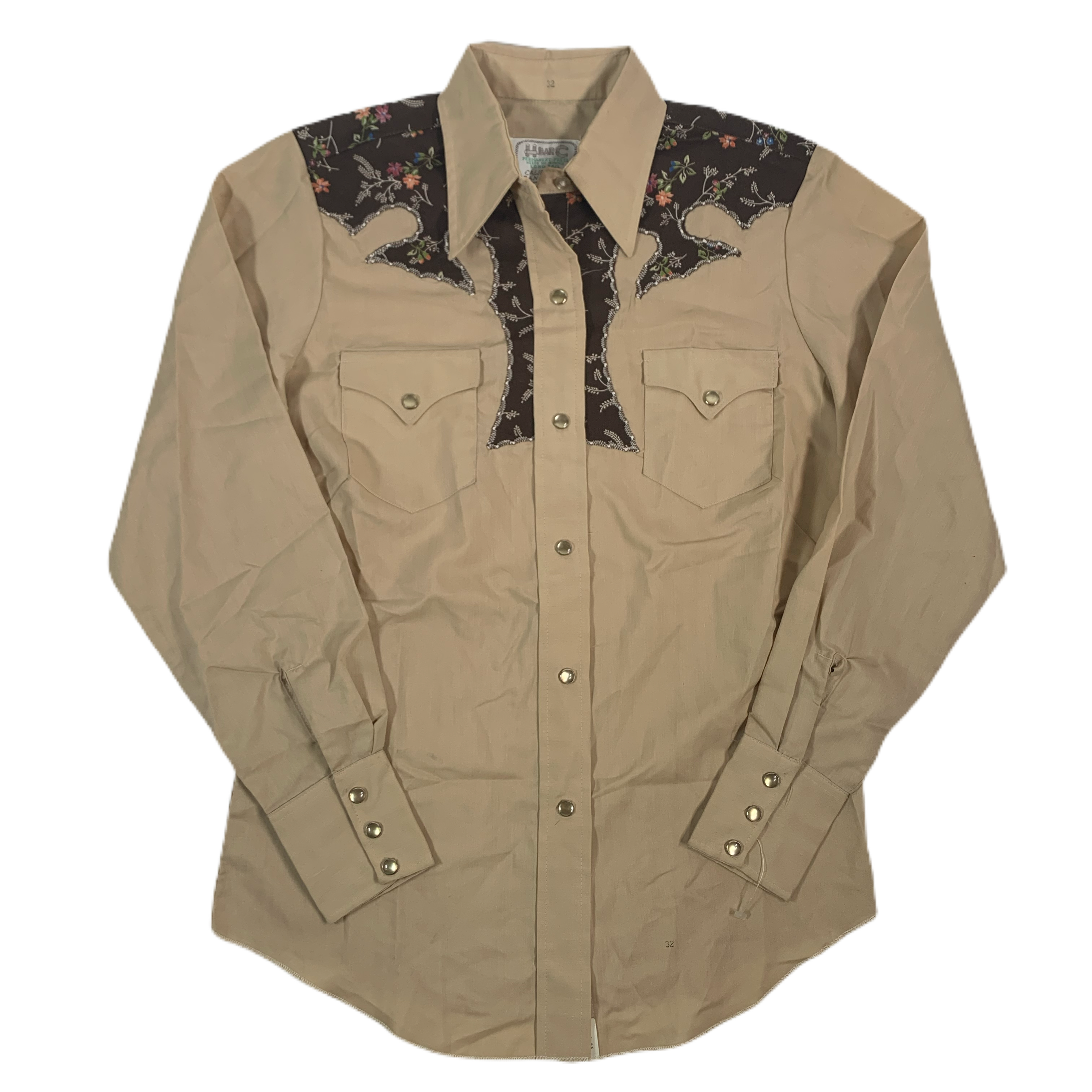VTG 70'S H BAR C CALIFORNIA RANCHWEAR WESTERN SHIRT CHEYENNE