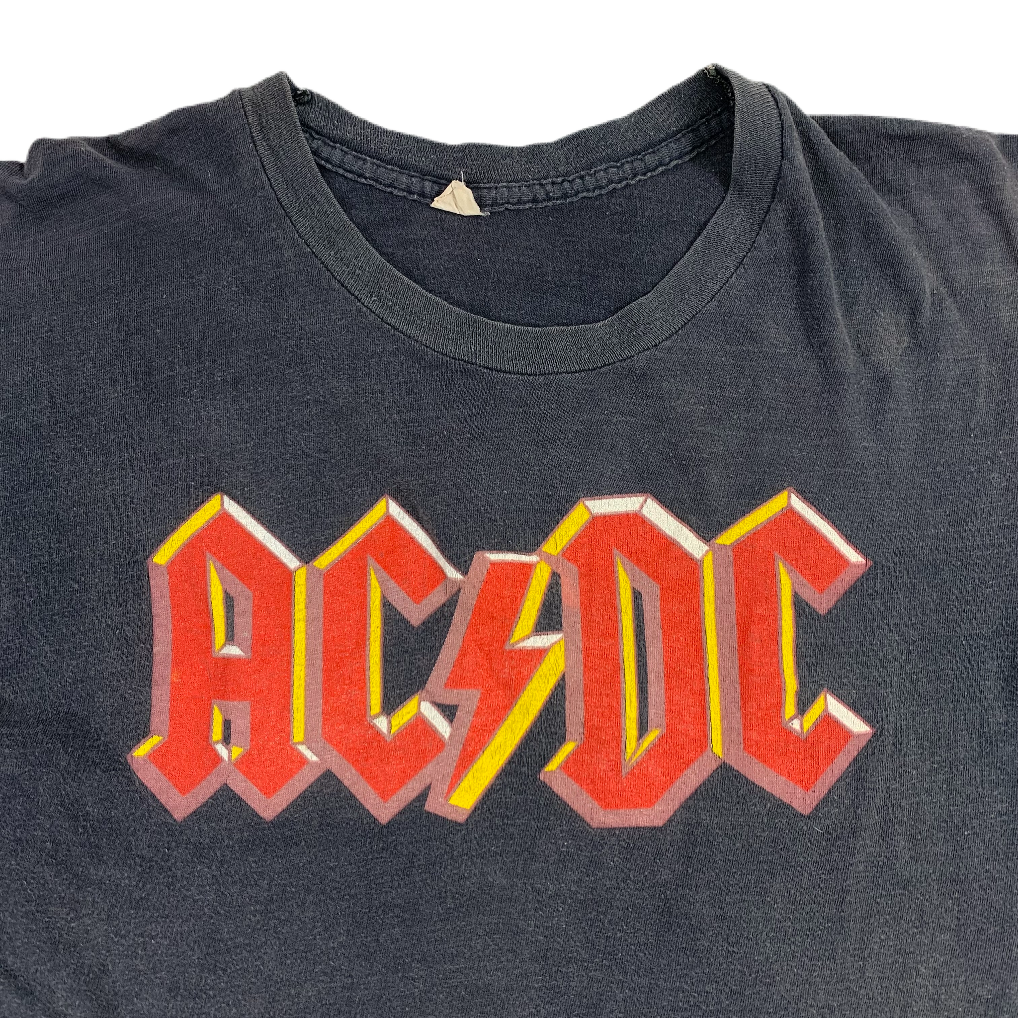 AC/DC Highway to Hell North America tour 1979 t-shirt acid wash grey music rock band concert tour - Vêtements AC/DC Highway to Hell North America tour 1979 t-shirt acid wash grey music rock band concert tour - Vêtements