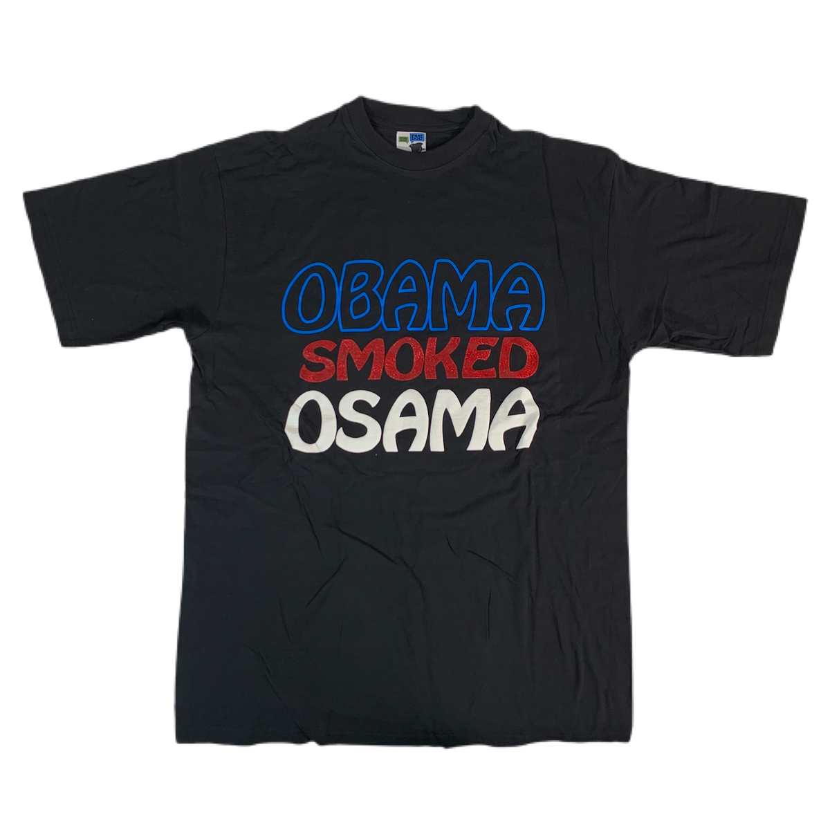 Vintage Obama &quot;Osama&quot; Puffy Ink T-Shirt