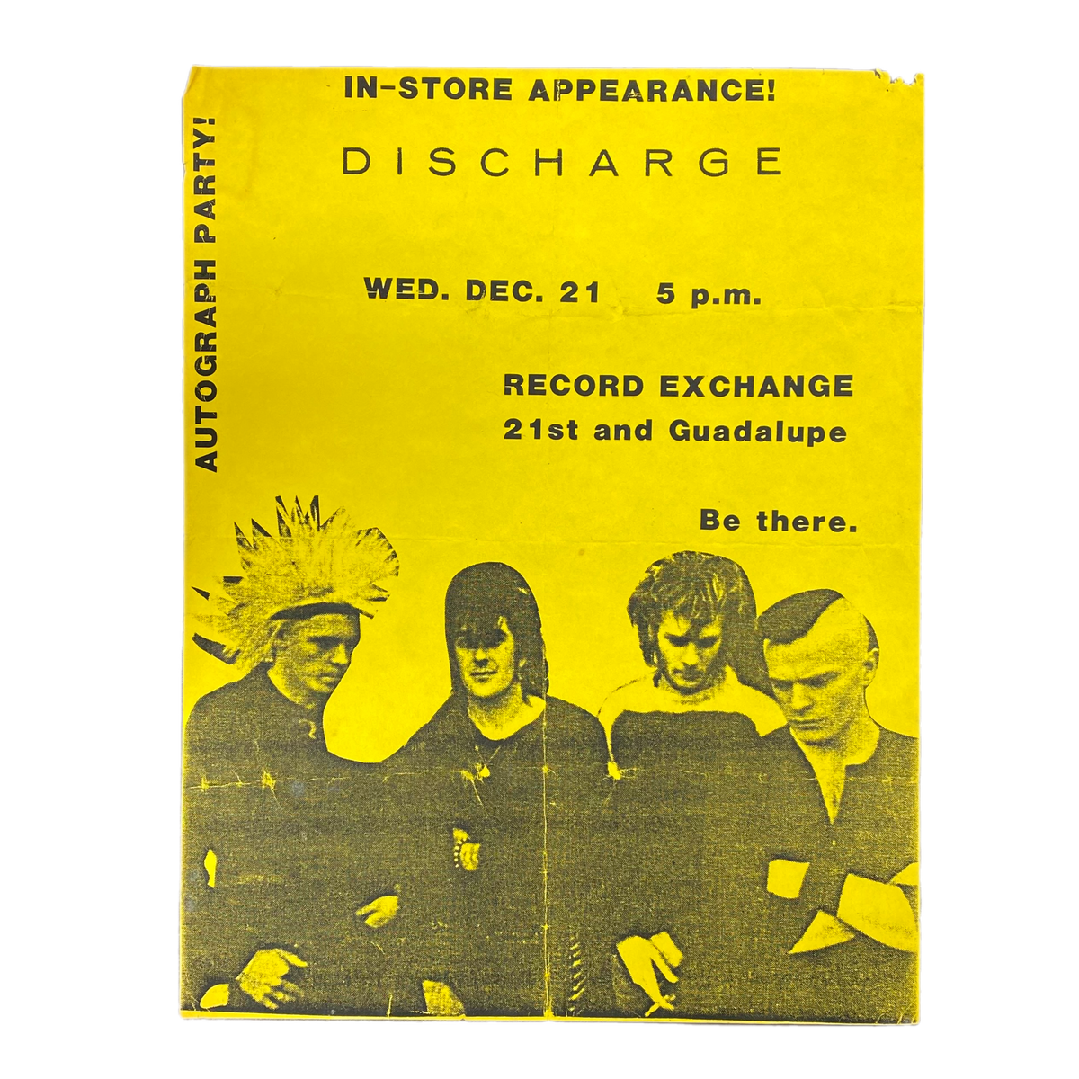 Vintage Discharge &quot;In-Store Appearance!&quot; Record Exchange