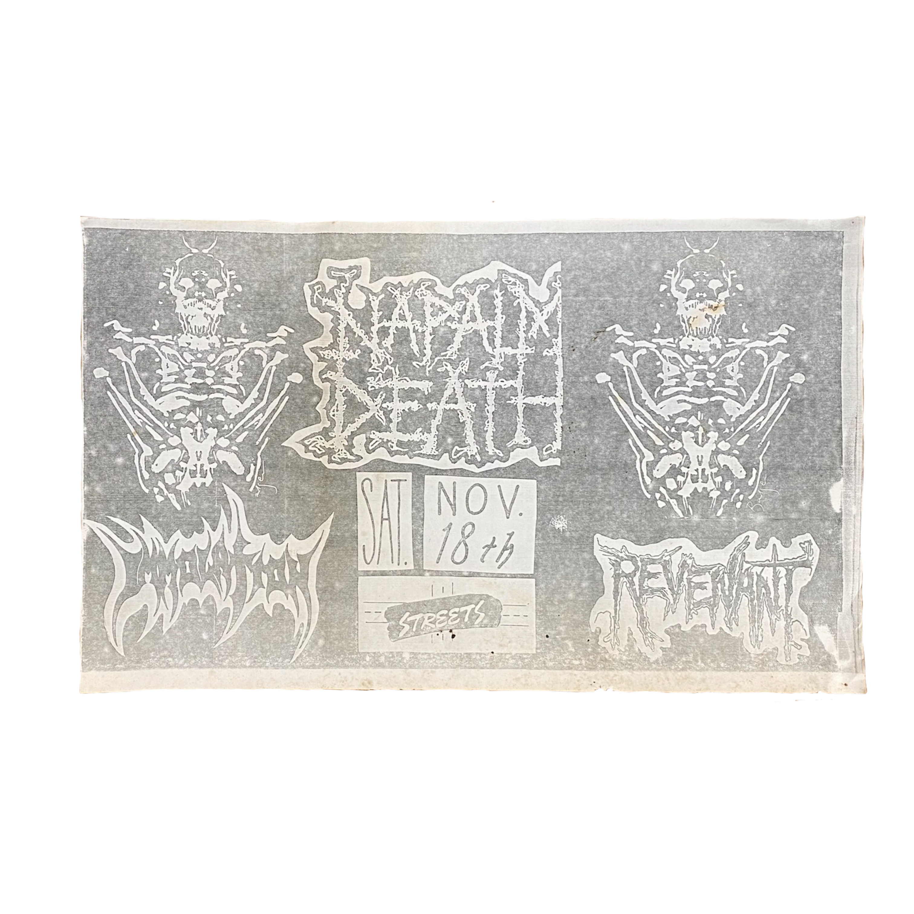 送料込み Napalm Death シルクスクリーンポスター 1996年 優先配送 Death Napalm シルクスクリーンポスター DEATH 1996年