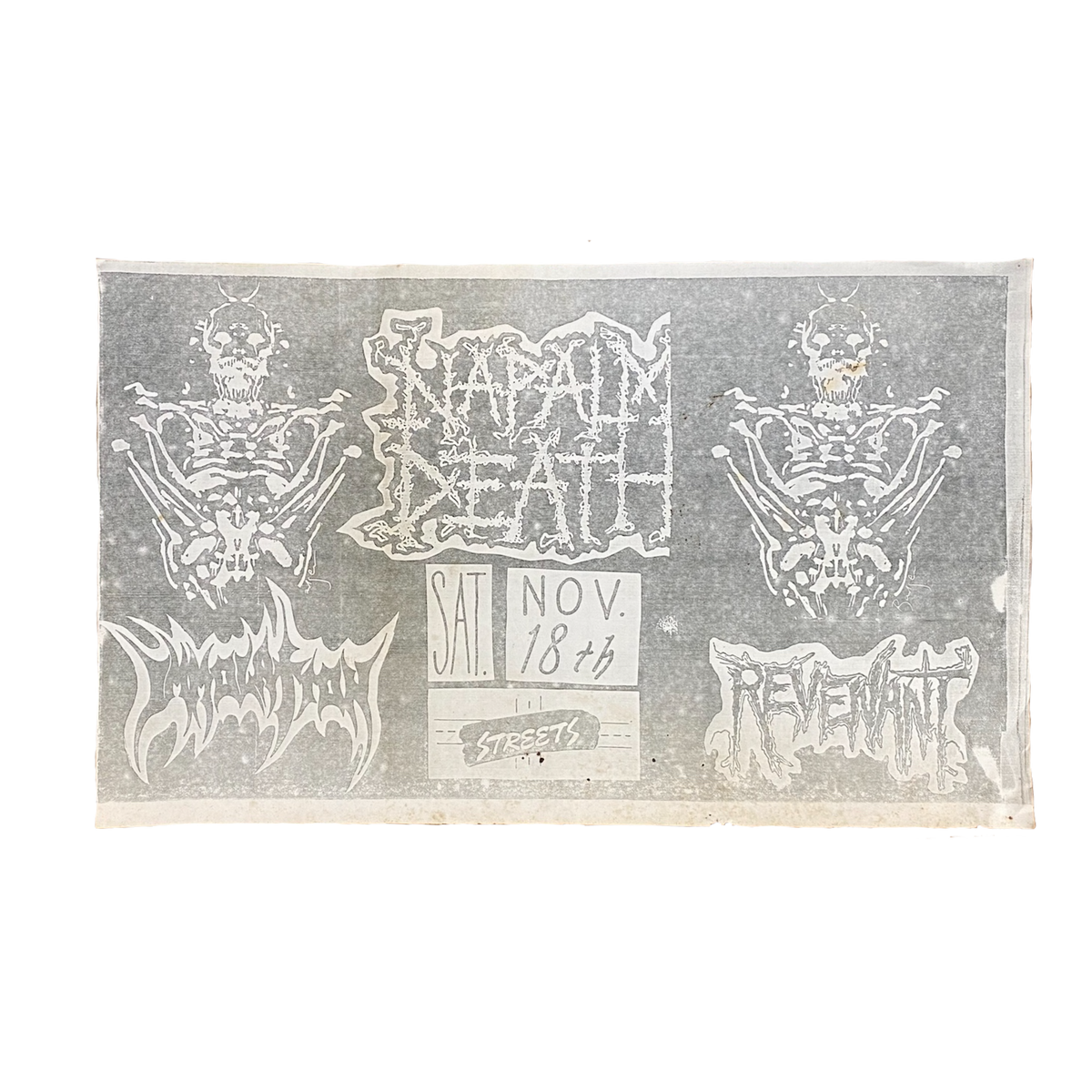 Vintage Napalm Death Immolation Revenant &quot;Streets&quot; Show Flyer