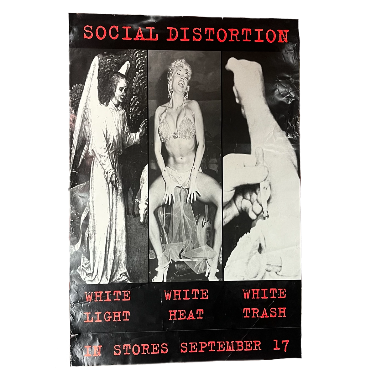Vintage Social Distortion &quot;White Light, White Heat, White Trash&quot; 550 Music Promotional Poster