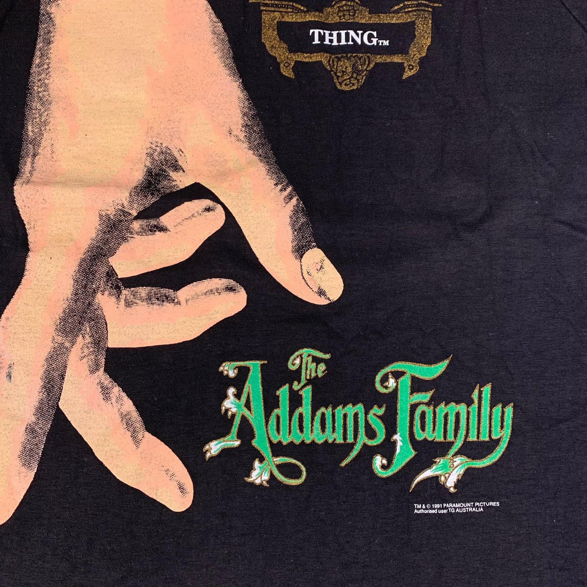 Vintage The Addams Family &quot;Thing&quot; Paramount Pictures Promotional T-Shirt