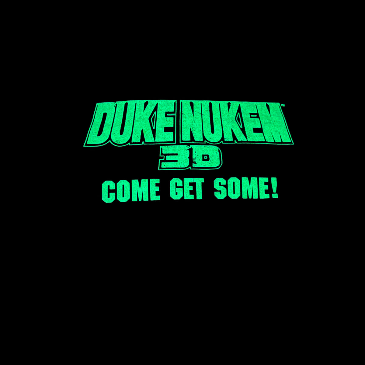 Vintage Duke Nukem 3D &quot;3D Realms&quot; Glow In The Dark Promo T-Shirt