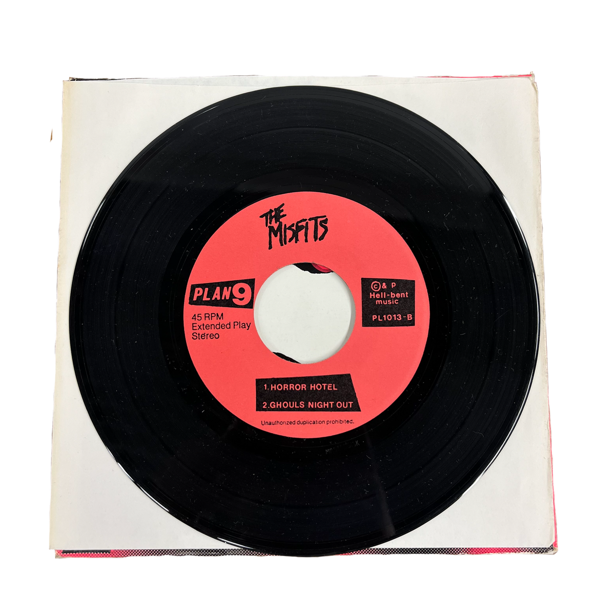 Vintage The Misfits &quot;3 Hits From Hell&quot; Red 7&quot; Plan 9