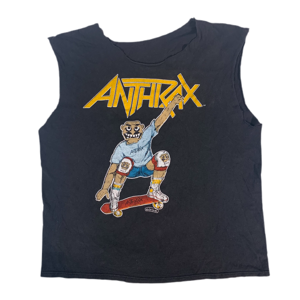 Vintage Anthrax &quot;Spreading The Disease N.Y.HC&quot; Cut Shirt