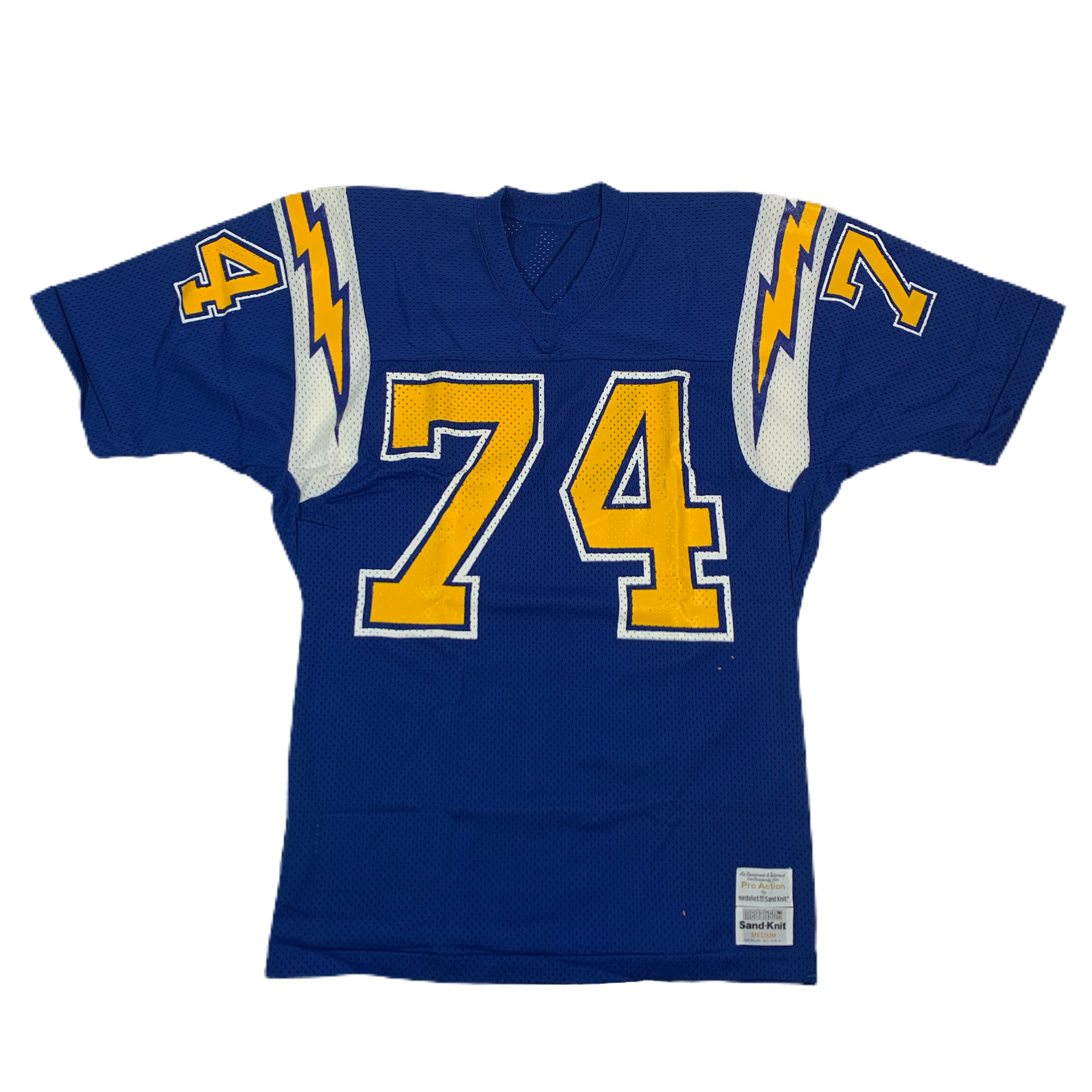 Vintage Sand Knit Deacon Jones San Diego Chargers Football Jersey