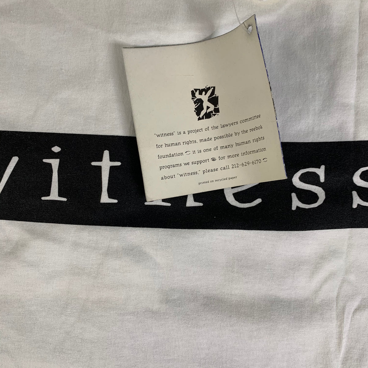 Vintage Reebok &quot;Witness&quot; Human Rights T-Shirt