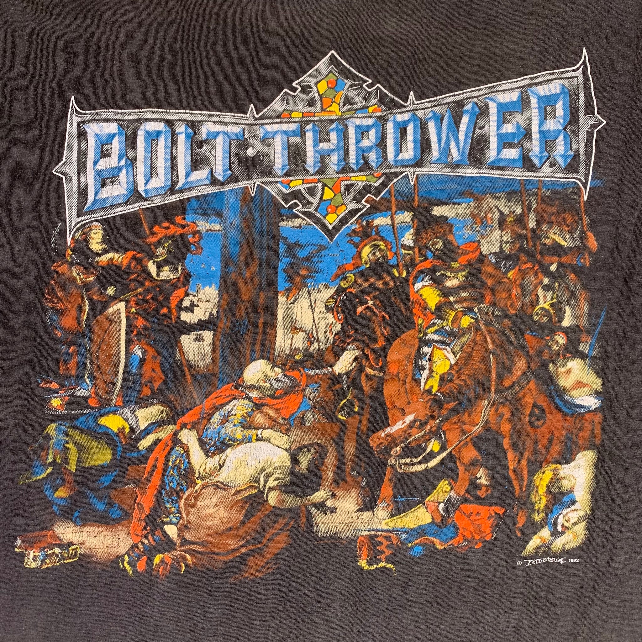 bolt thrower gear Vintage Bolt Thrower "The IVth Crusade" Earache Records T-Shirt