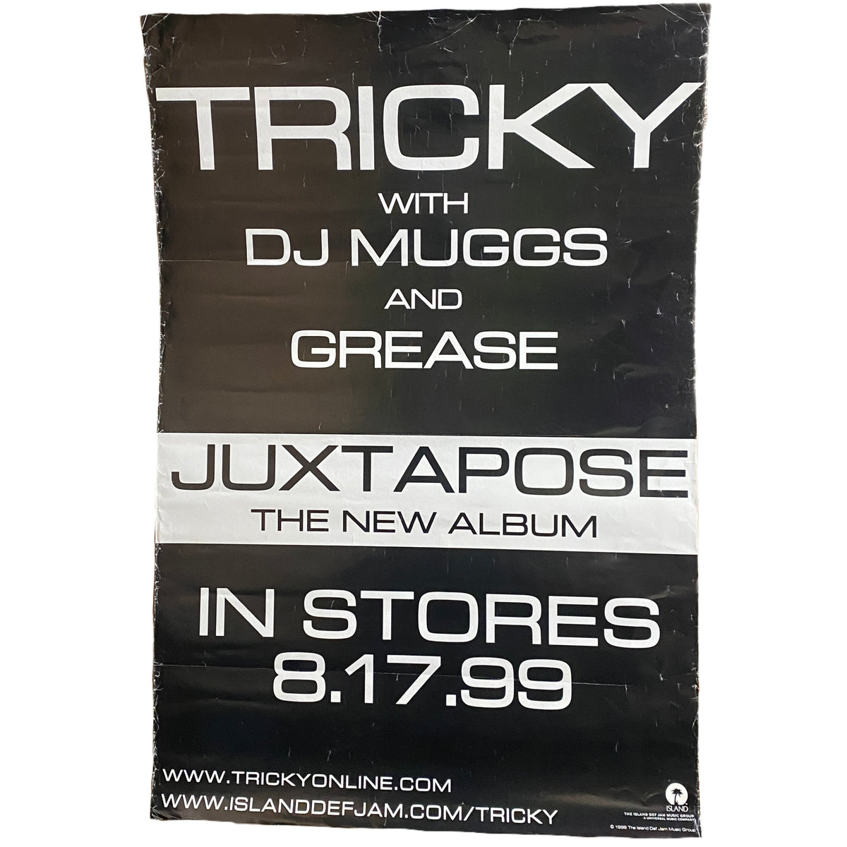 Vintage Tricky &quot;Juxtapose&quot; With DJ Muggs And Grease Poster