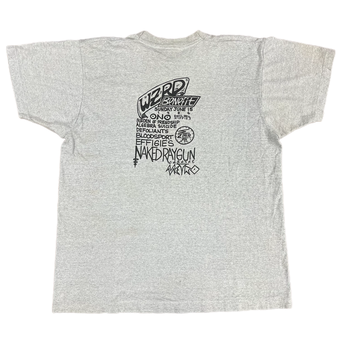 Vintage WZRD FM 88.3 &quot;Alternative Radio Chicago&quot; Benefit Show T-Shirt