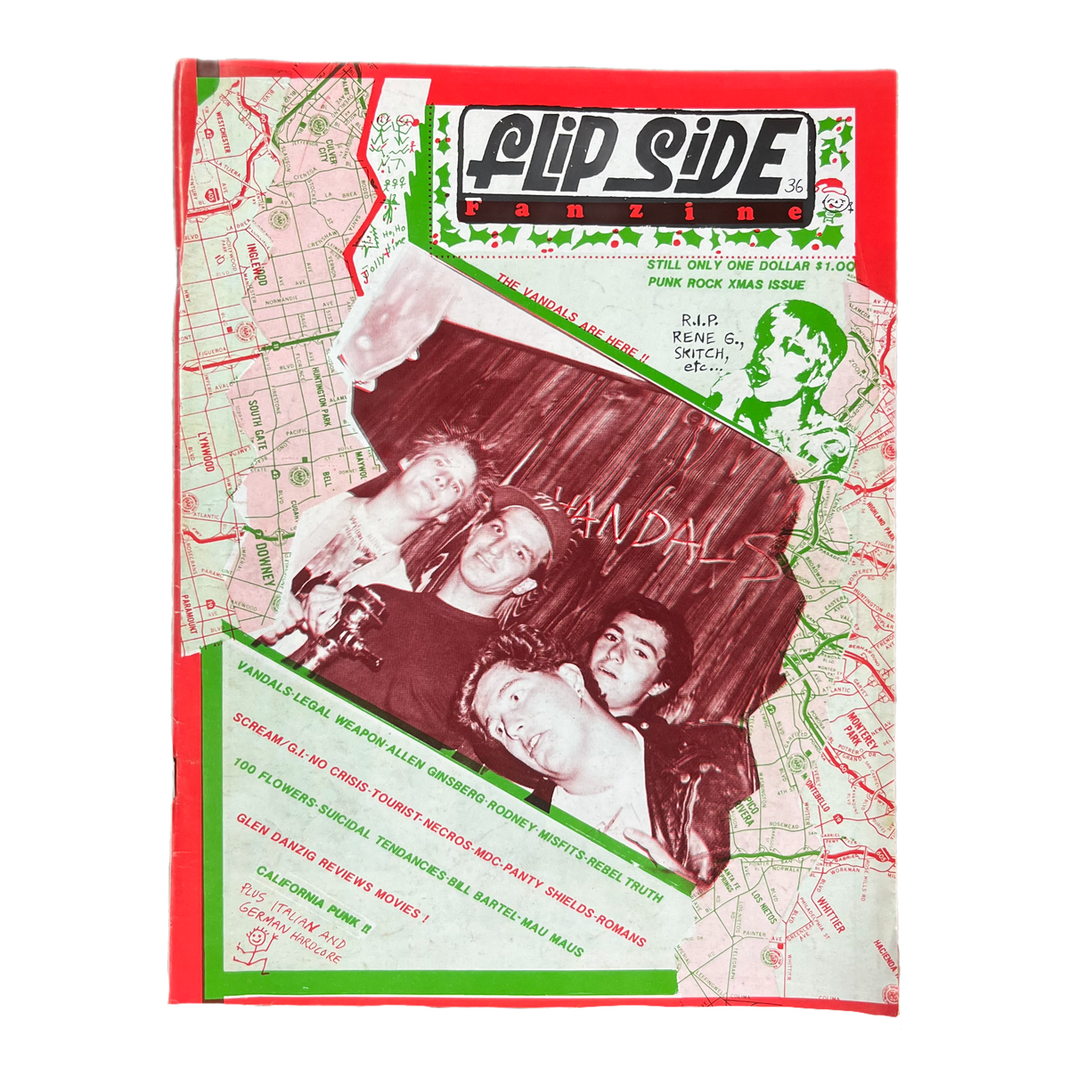Vintage Flipside Fanzine &quot;Punk Rock Xmas&quot; Issue #36 &#39;82
