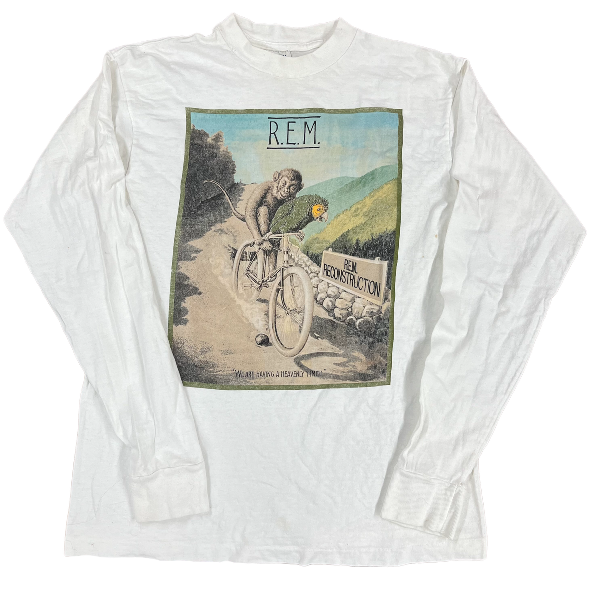 Vintage R.E.M. &quot;Reconstruction&quot; Adidas Tour Long Sleeve Shirt