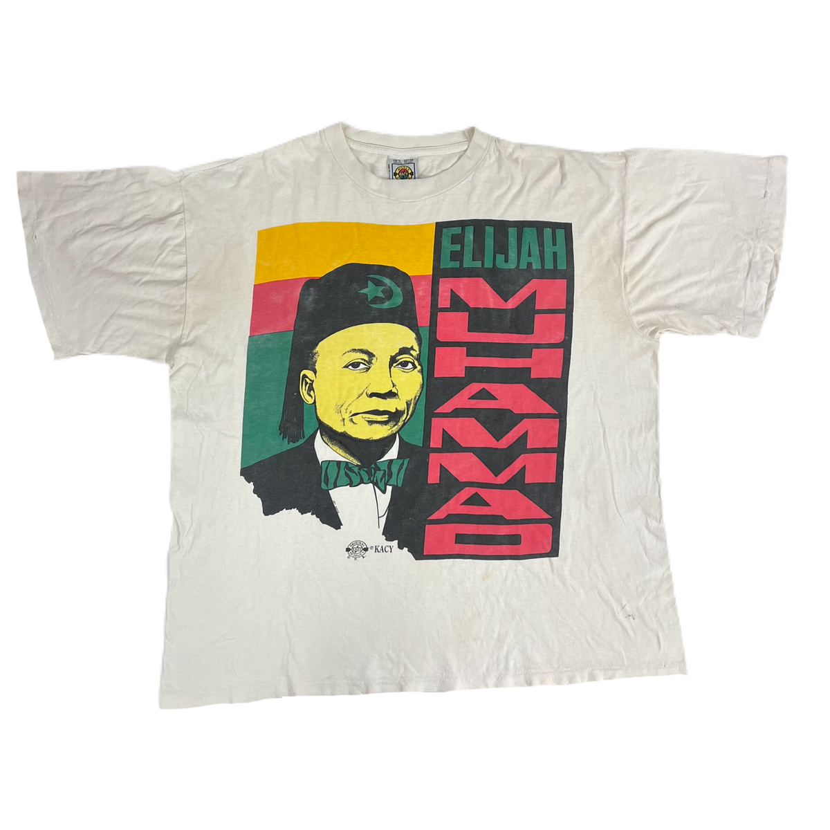 Vintage Elijah Muhammad &quot;Nation Of Islam&quot; Kacy World Colors T-Shirt