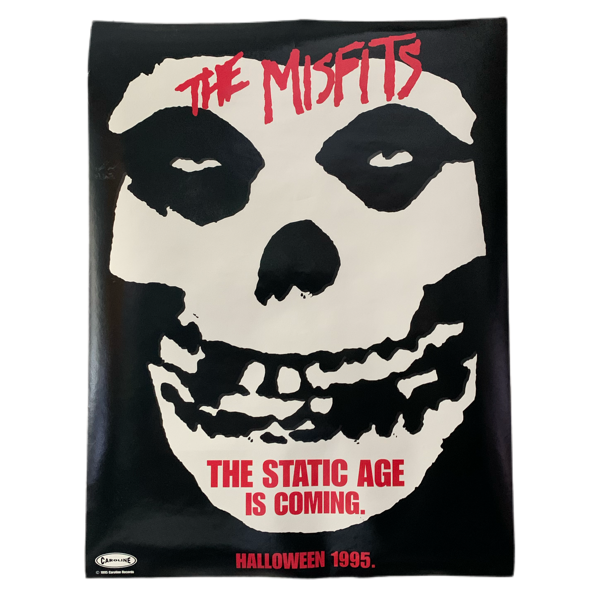 Vintage original The Misfits Static Age Caroline Records Promo Poster