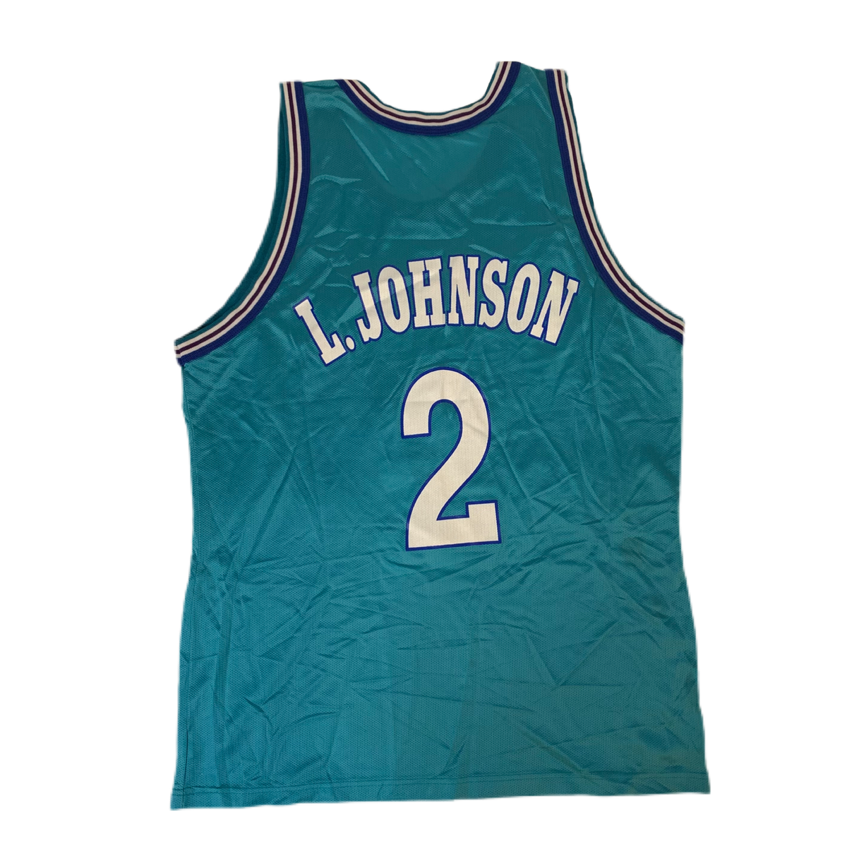 Vintage Charlotte Hornets &quot;Larry Johnson&quot; Champion Basketball Jersey