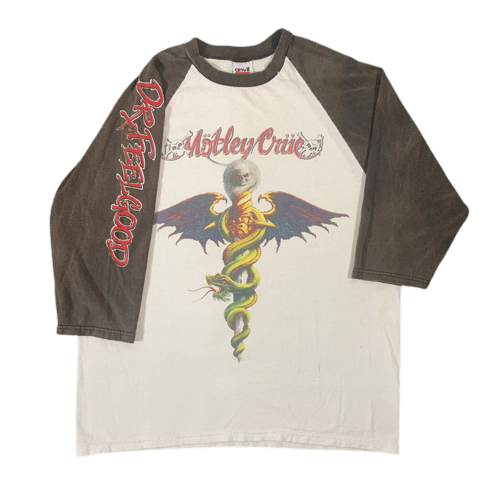 Vintage Original Motley Crue Dr. Feelgood Raglan 